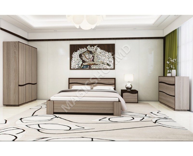 Dormitor Yasen Geneva 1600 (Stejar Sonoma Trufa/Wenge Magic)